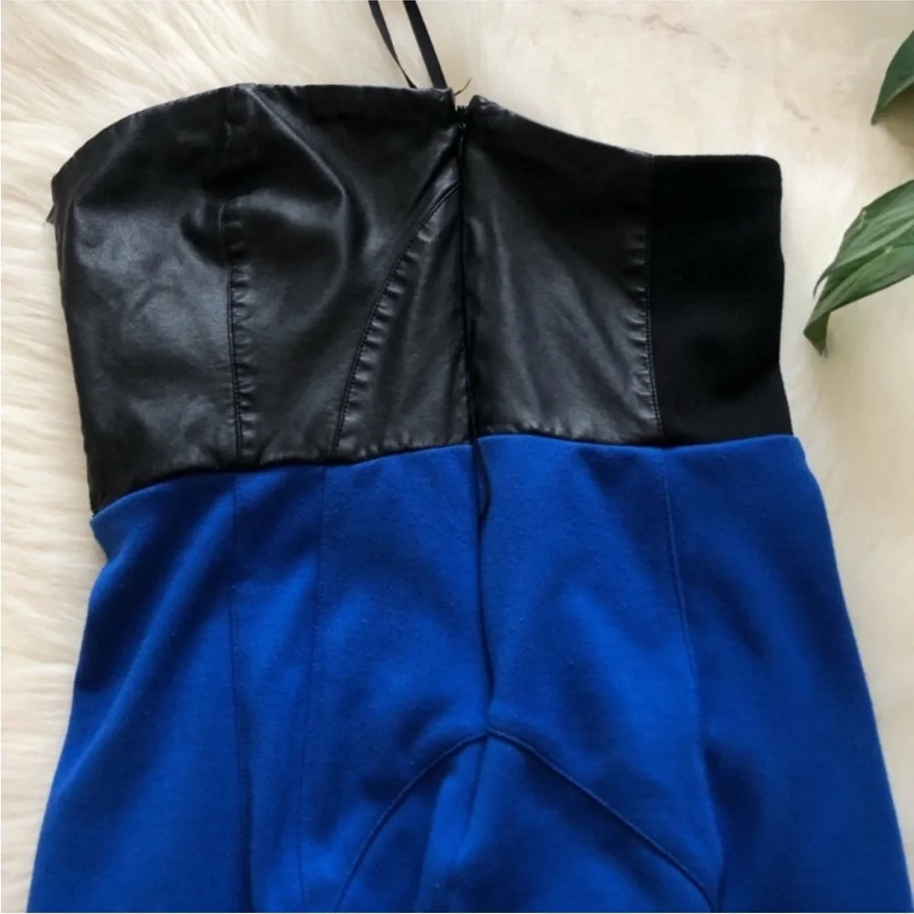 2b Bebe Leather Bodycon Minidress - Picture 2 of 9